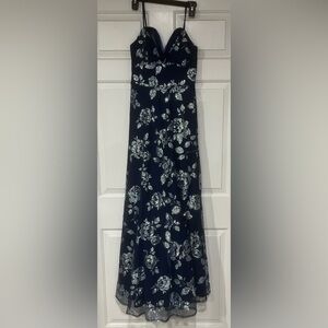 Navy with Silver prom, quinceañera, fancy dress